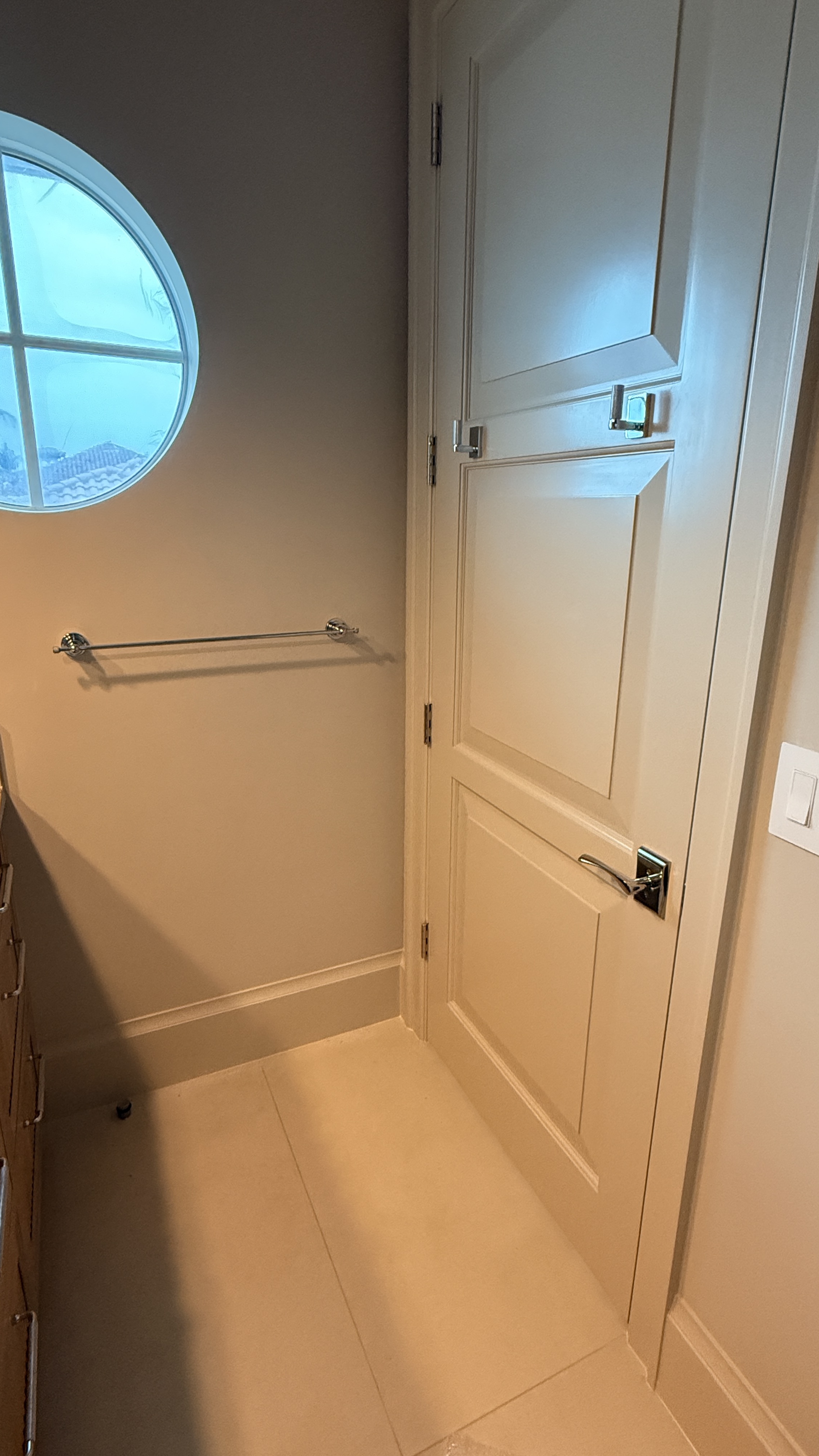 Punch out bathroom hardware